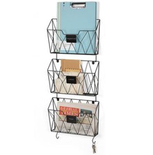 3PCS Wall Mount Mail Files Organizer Hanging Magazine Paper Rack Home Office Office Magazine Rack price