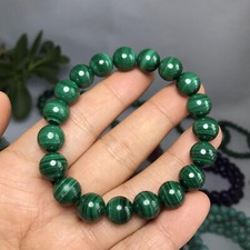 Natural malachite Polish stone bracelets Crystal ball sphere Specimen 10mm 40g Natural Stone Bracelets price