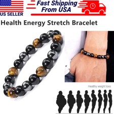 Energy Healing Stretch Bracelet Natural Stone Hematite Tiger Eye for Men Women Natural Stone Bracelets price
