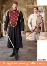 SEWING PATTERN Men Costume Coat Jacket Medieval Knight Magic Fantasy Prince 8624 Men's Fantasy Wear price