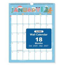 SUNEE 2026 Calendar, 18 Months Wall Hanging Monthly 2026 Calendar 8.5x11, Calendar price