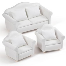 Miniature Fabric Sofa Set With Pillows Dollhouses Living Room Display Decoration Sofa Set price