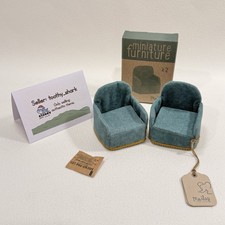 Maileg 2021 Teal Mouse Chair Sofa Set Brand New Danish Design - Ship from US Sofa Set price