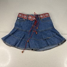 Jolt Jeans Girls Denim Skirt Lace Up Front - Size 12 - Blue Medium Wash Girls' Jeans / Denim Skirt price