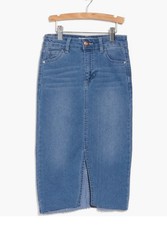 YMI Girls’ Midi Denim Skirt Size:12.    Light Girls' Jeans / Denim Skirt price