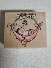 Penny Black Rubber Stamp Wood Margaret Sherry Collection 2008 Baby Hammock 2073J Baby Hammock price