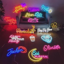 Custom Logo Neon Sign Personalized Hand Crafted Led Business Logo Sign Event LED Wall Art price