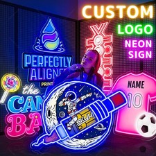 Custom Logo Neon Sign Personalized Logo Acrylic Sign UV Printing Sign Wall Decor LED Wall Art price