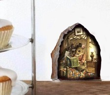 3D Wall Sticker Realistic Mouse Wall Sticker Miniature Mouse Hole Decal Mural Baby Room Wall Decor price