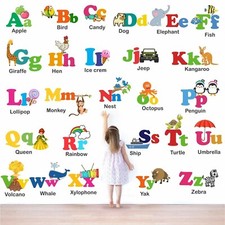 Alphabets Baby Kids Learning Education Wall Sticker Mural Room Wall Decor Decals Baby Room Wall Decor price