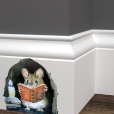3D Mouse Wall Sticker Realistic Wall Decal Miniature Mouse Hole Cute Trendy Baby Room Wall Decor price