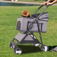 XXL Pet Dog Stroller Pram Dog Carrier Pet Jogger Pushchair with Basket & Cover Stroller-Pram Rain Cover price