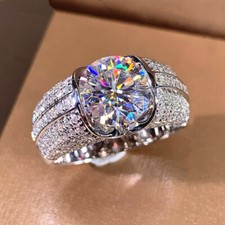 Fashion 925 Silver Filled Ring Women Cubic Zircon Jewelry Gift Sz 6-10 Sapphire Ring price