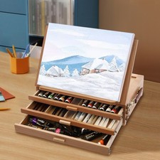 Adjustable Wood Desk Table Easel Painting Drawing Board Stand with 3* Drawers Drawing Table price