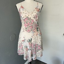 Wild Fable Sheer Floral Slip Dress XS Pink Patchwork Asymmetrical Fairy Boho Slip Dress price