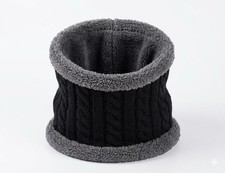 Unisex Cable Knit Neck Warmer Snood Fleece Lined Sherpa Gaiter Winter Scarf Unisex Neck Warmer price