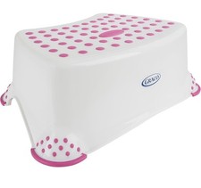 Child Step Stool Graco Portable Sure Foot - White/Pink Baby Step Stool price