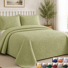Luxury Bedspread Bedding Set 3 Piece Quilted Coverlet Bed Throw Queen King Size Bedspread & Bedspread Set price