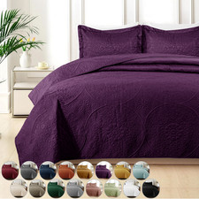 Luxury Bedspread Set 3 Piece Quilted Coverlet Bed Throw Queen King Size Bedding Bedspread & Bedspread Set price