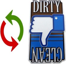 Clean / Dirty Dishwasher Magnet Sign for Dishes - Rubber Embossed NEW Dishes price