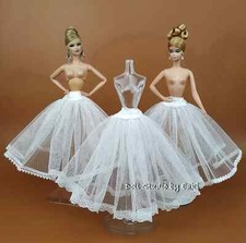 3 PCS Handmade Set White Petticoat UNDER SKIRT SLIP Fashion Silkstone Royalty FR Petticoat price