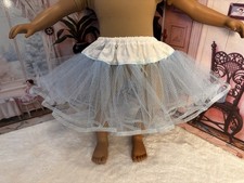 Blue Net Slip Petticoat Crinoline Organza Ribbon 23" Doll clothes fits My Twinn Petticoat price
