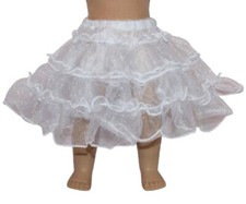7" White Petticoat Crinoline Slip Underskirt fits 18" Popular Girl Size Doll Petticoat price