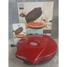 Sensio Homemade Pizza Maker Red 12 Inch Non-Stick Countertop Oven Cookies Omelet Pizza Makers price