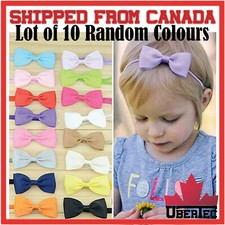 👧 Kids Bow Headbands 10 Pack Newborn & Young Girls Hair Band Random Colors 👧🏽 Baby Hair Band price