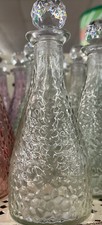 Decorative Hammered Glass Bottles with Stoppers   6.875 x 2.625 in. Decorative Bottle price