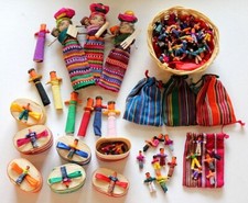 1-10pc Guatemalan Worry Doll Dolls Mixed Pouch Box Sleep Pillow Fair Trade Mayan Baby Safe Sleep Pillow price