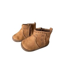 Stride Rite 360 Lilly Baby Girl Tan Scalloped Floral Ankle Boot Size 3M TG026601 Baby Boots price