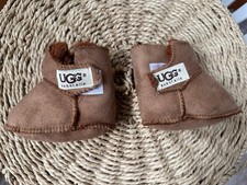 UGG Brown Suede Shearling Lined Baby Bootie Shoes Size 0-3 Winter Casual Baby Boots price
