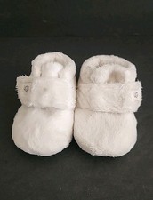 UGG White Faux Fur Lined Baby Bootie Shoes Hook & Loop Size 02/03 Winter Casual Baby Boots price