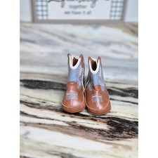 Ariat Shelby Baby Western Boots Brown Blue Faux Leather Crib Shoes 89259-00 Baby Boots price