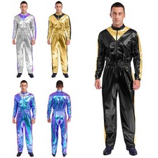 Men's Retro Space Alien Role-playing Costume Adult Shiny Fever Uniforms Outfits Men's Costume price