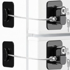 2 Pack Fridge Lock Freezer Lock with 4 Key for Child Safety Refrigerator Locks Baby Drawer Lock price