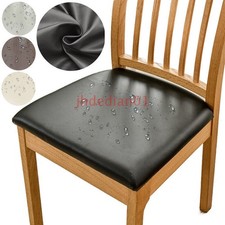 Leather Waterproof Slipcover Chair Black Seat Covers Dining Stretch Cushion PU Furniture Cushion Cover price
