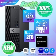DELL Desktop Computer PC i7,Up to 64GB RAM, 2TB m.2 SSD,  Windows 11/10, WiFi Desktop Computer price