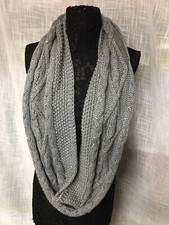 New York & Company Infinity Scarf Women's Neck Warmer Gray Knit Acrylic Women's Neck Warmer price