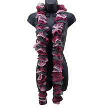 Women's Curly Ruffle Scarf Multicolor Sparkle Thread Knit 4" x 64" Neck Warmer Women's Neck Warmer price
