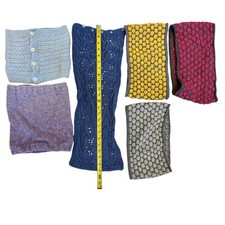 Women’s Lot of 6 Knit Neck Warmer Circular Scarf Gaiter Ski Snow Multiple Colors Women's Neck Warmer price