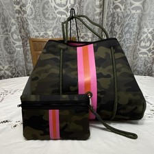 Haute Shore Camouflage/Pink Neoprene Beach Tote W/Bikini Bag Women's Beach Bag price