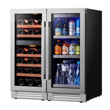 Ca'Lefort 30" Wine Beverage Fridge Bundle Cooler Set 3 Zone 28 Bottle 100 Can Home Appliances Package price