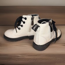 Comfy Kids Brand Shoes Size 28 Child’s Boots White Lace-Ups Unisex Kids' Booties price