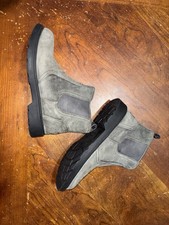UGG 1112455K Unisex Kids Gray Chelsea Leather Boots US 2 Pull On Flat Casual Unisex Kids' Booties price