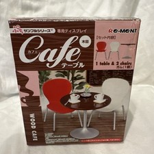 NEW Re-Ment Petit Sample Series Cafe Table & 2 Chairs Wood Cafe Cafe & Canteen Chair price