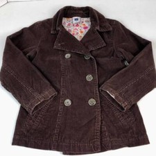 Vintage GAP Corduroy Brown Barn Jacket Coat Overcoat GIRLS L 9-10 Floral Lined Girls' Overcoat price