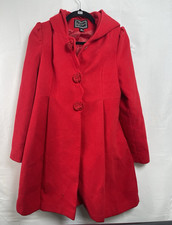 Girls Red Rothschild Wool Blend Jacket Coat Roses  Red riding hood  Sz XL 16 Girls' Overcoat price