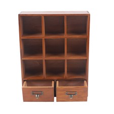2 Drawers 9 Cube Vintage Tabletop Library Catalog Apothecary Cabinet Storage Box Library Cabinet price